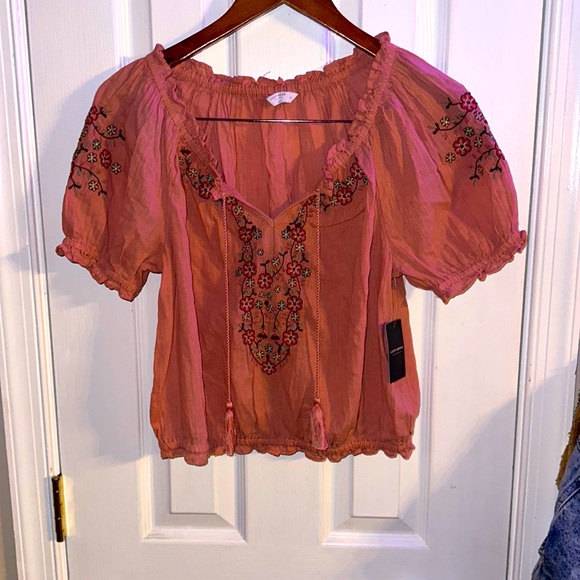 Lucky Brand Short Sleeve Blouse - Picture 1 of 5